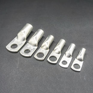 加厚紫铜JG70 16船用铜鼻子镀锡铜线耳接线端子70平方