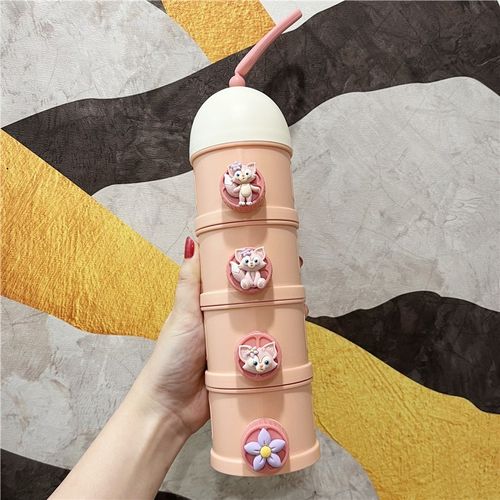 卡通婴儿奶粉盒便携式外出宝宝辅食米粉储存密封防潮罐奶粉分装盒