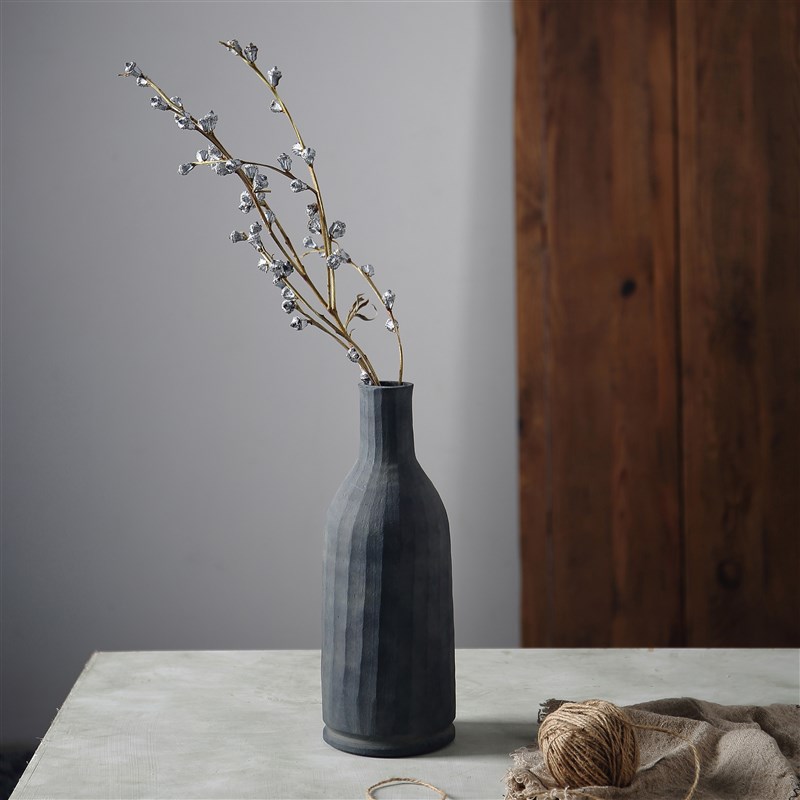 复古陶瓷书架纯手工陶罐做旧小口花瓶摆件书桌柜居家高档桌面