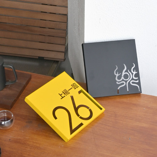 不锈钢烤漆镂空LOGO标识门头招牌广告牌户外店招门牌号码定制挂牌