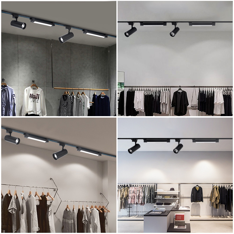 轨道灯新款2023散光led格栅长条射灯照明超市服装店铺导轨补光灯