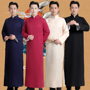 相声服大褂马褂长袍民国风学生装 男复古合唱队说书人演出服男 唐装