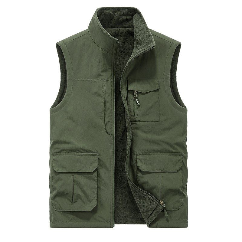 双面穿摇粒绒马甲男秋冬季加厚保暖背心户外防风保暖立领工装马夹,男装,常规马甲,淘宝优惠券,粉丝福利购,淘宝优惠卷