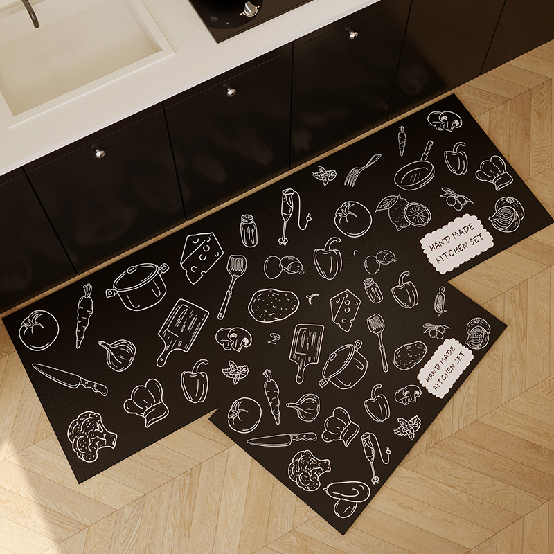 厨房地垫防滑防油可擦免洗家用软垫硅藻泥耐脏防水脚垫长条吸水垫