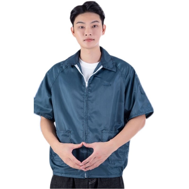 静电服工作服短袖无尘服上衣夏季薄款防尘电子厂男女蓝白色防静电,居家日用,防护服,淘宝优惠券,粉丝福利购,淘宝优惠卷
