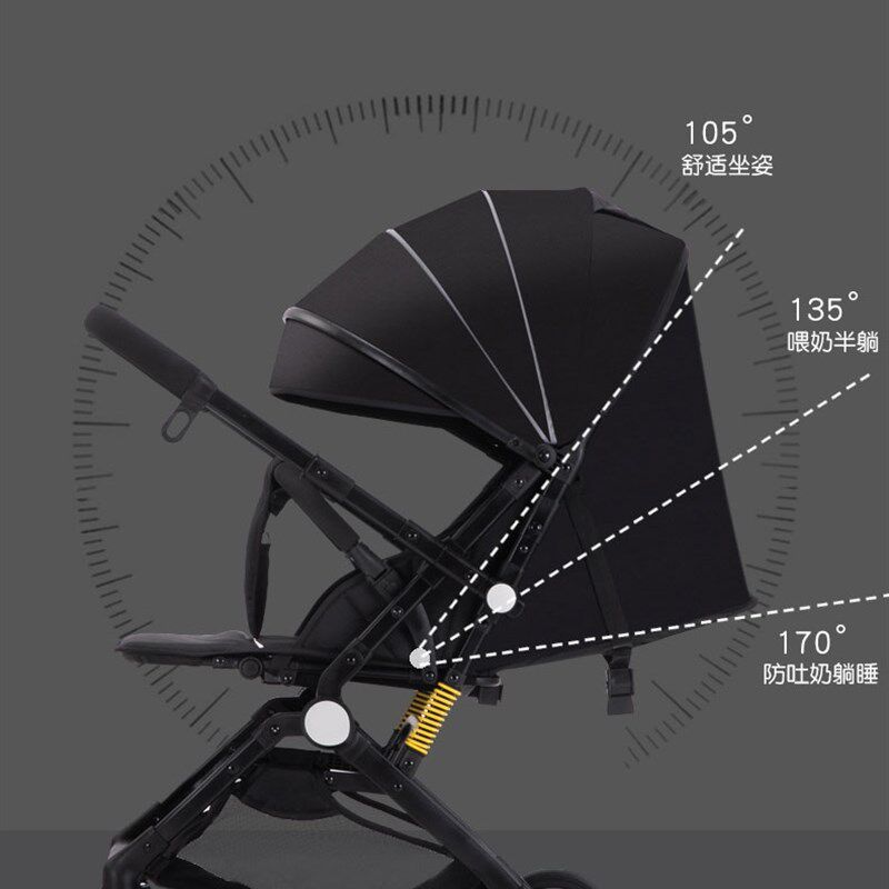 双向超轻便携式可坐可躺婴儿推车一键折叠新生儿童宝宝小口袋伞车