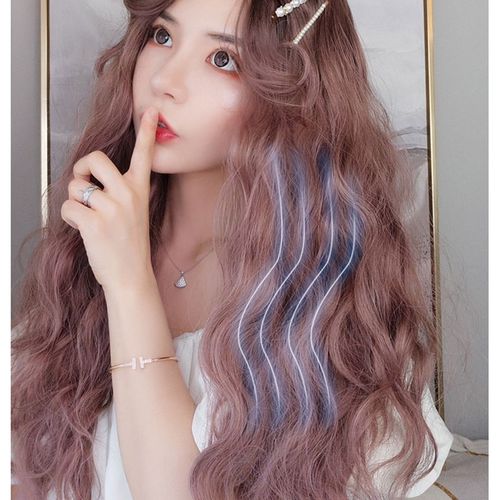 假发女长卷发网红羊毛卷中分长发玉米烫全头套式自然蓬松时尚发套