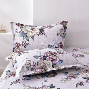 优质花香满园大花老粗布单件床单全棉加厚纯棉帆布床上用品三件套