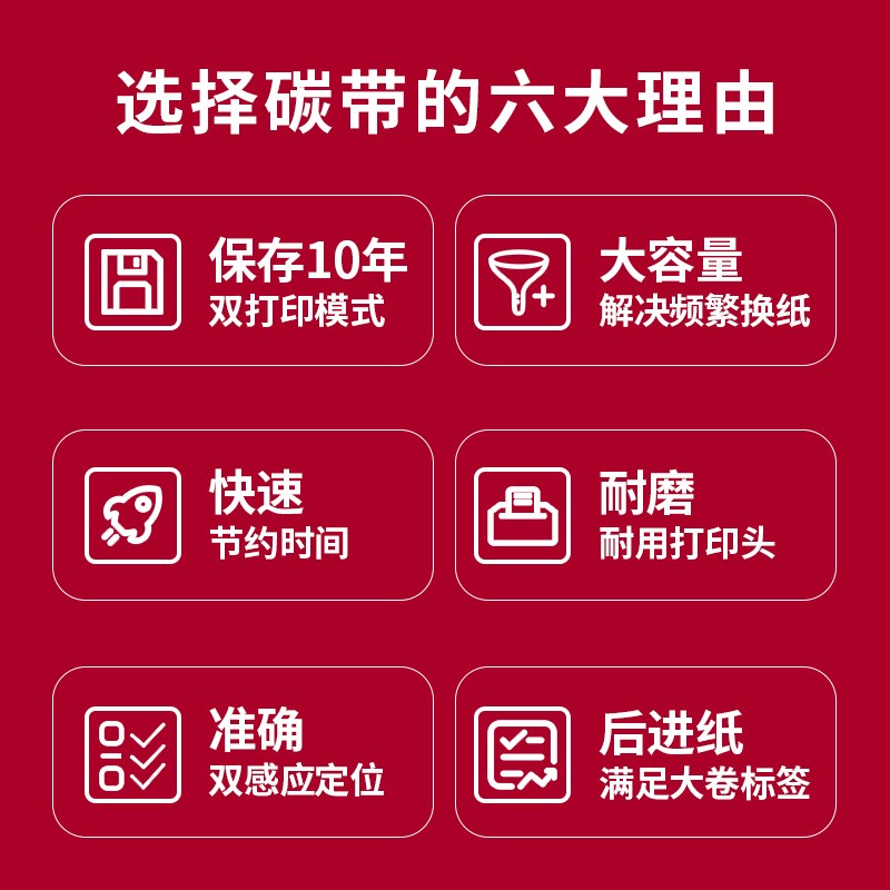 佳博热转印打印机gp1524t亚银纸固定资产1124T服装吊牌合格证珠宝