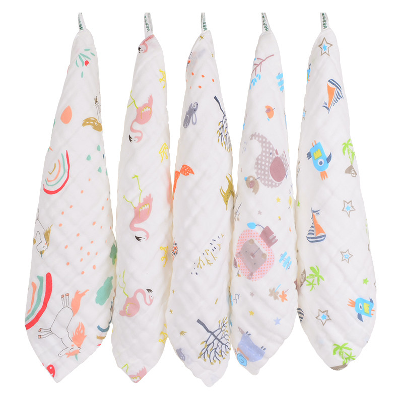 纱布毛巾婴儿童长方形宝宝洗脸毛巾新生儿洗澡纯棉口水小方巾用品,婴童用品,口水巾,淘宝优惠券,粉丝福利购,淘宝优惠卷