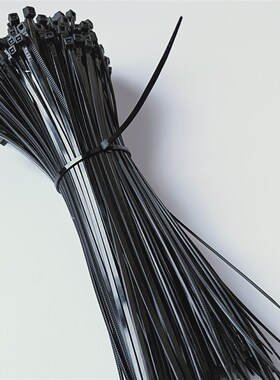 一通扎带 5X350自锁式尼龙扎带塑料扣束线绑带黑色捆扎带白色扎线