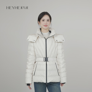 小禾【精英鹅绒】艾丽塔95进口波兰科鲁达白鹅绒服立领收腰外套女
