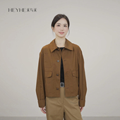 小禾 夹克外 工装 胶片 100棉酵素洗亲肤透气复古感百搭显瘦短款