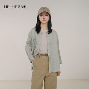 衬衫 小禾 晨露 100汉麻天然纤维新中式 上衣女 纯色文艺纽扣开衫