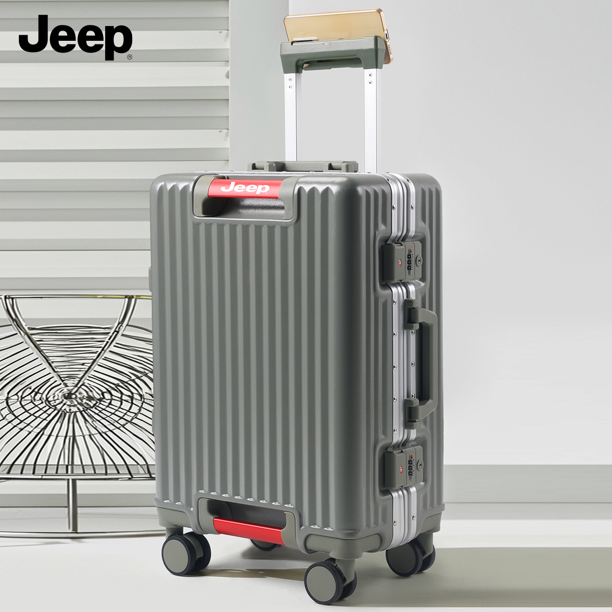JEEP/吉普2025新款铝框行李箱登机箱女实耐用26大容量密码旅行箱