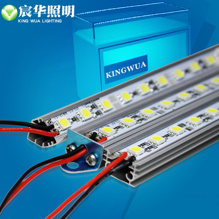 宸华LED灯条12V高亮5050贴片V型铝槽硬灯条珠宝手机柜台灯条超亮