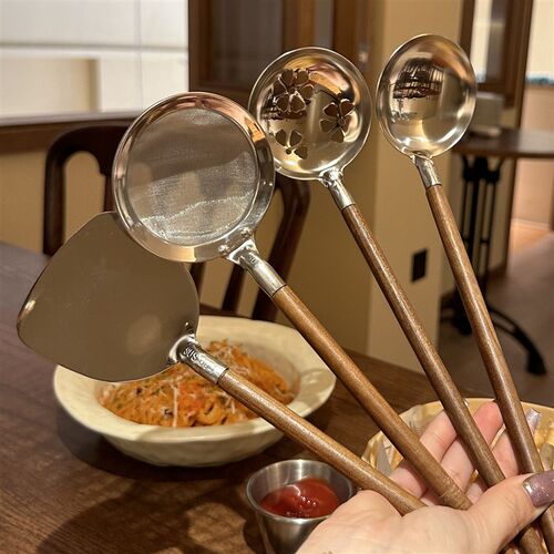 *老板娘自用*304不锈钢日韩式料理勺迷你拉面火锅汤勺漏勺打浮沫