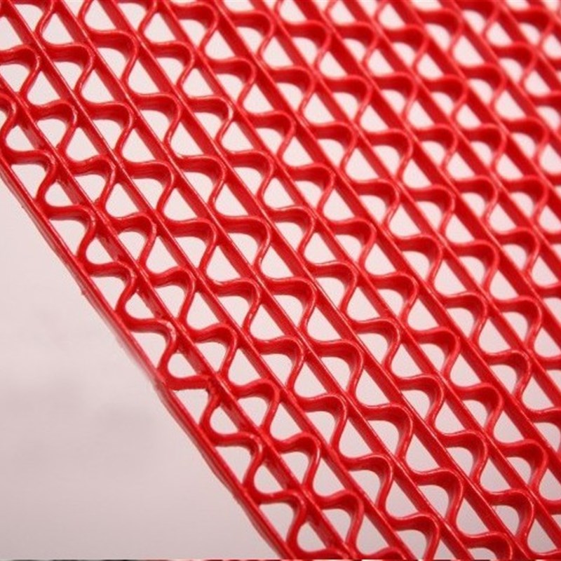 红地毯厕所防滑垫S型镂空防滑地垫浴室网格地垫塑料PVC耐磨