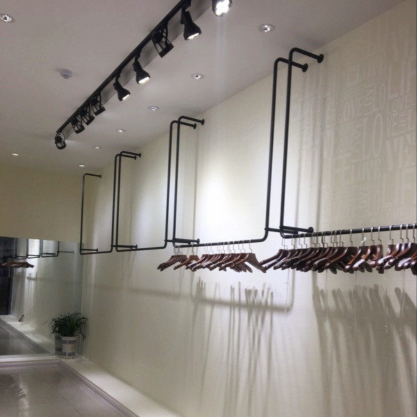 铁艺服装架服装店衣服展示架上墙女童装店挂衣架服装壁挂简约吊架