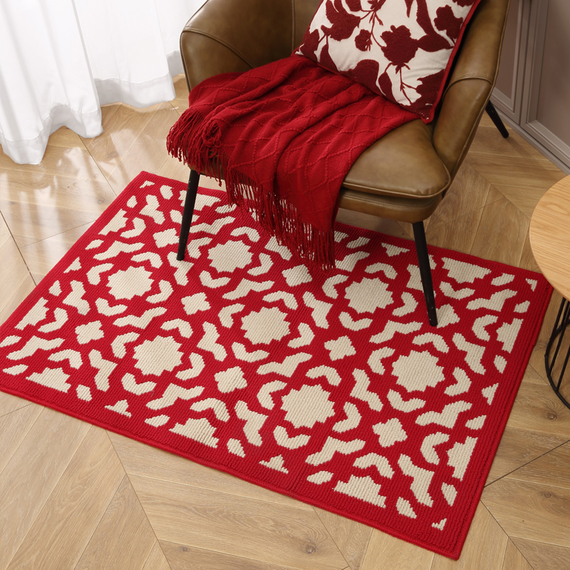入户门地垫门垫门口脚垫子结婚乔迁红色喜庆家用防滑进门耐脏地毯