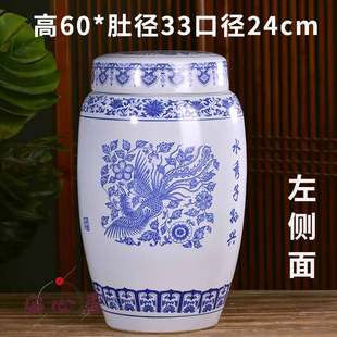 景德镇骨灰坛陶瓷大号迁坟捡骨罐高档青花龙凤男女款拣金坛骨灰盒