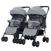 双胞胎婴儿手推车轻便折叠可坐可躺可换向二胎儿童双人宝宝可拆分