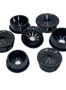 黑色RSB扣式塞头塑料扣式护线套护线圈花瓣形保护套出线圈环孔塞