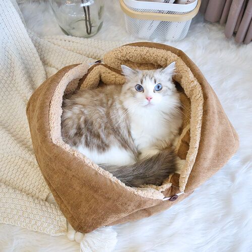 可折叠猫窝冬季保暖狗窝可拆洗冬天宠物小型犬小狗猫咪睡觉的垫子