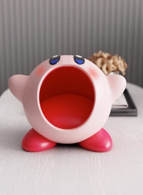 星之卡比笔筒公仔入户钥匙收纳盒桌面摆件玄关创意耳机支架装饰品