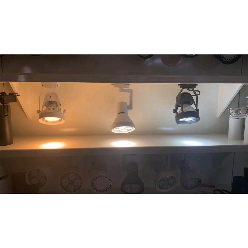 品士照明灯泡par30天花灯导轨式e27cob鲜肉照明灯滑轨led射灯帕泡