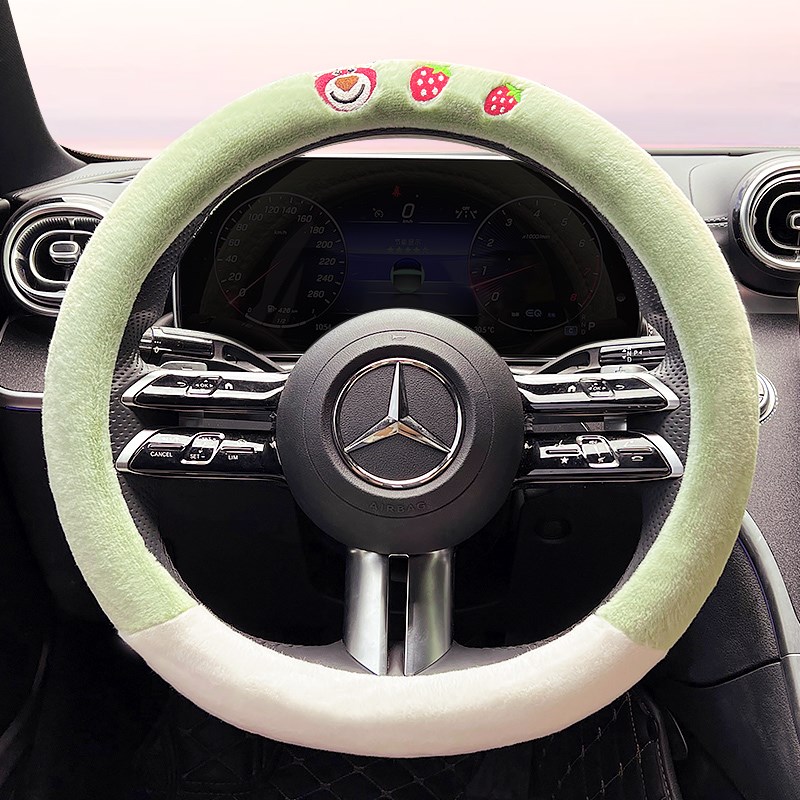 起亚K2K3K4K5智跑福瑞迪KX3傲跑KX5赛拉图汽车方向盘套冬季毛绒女