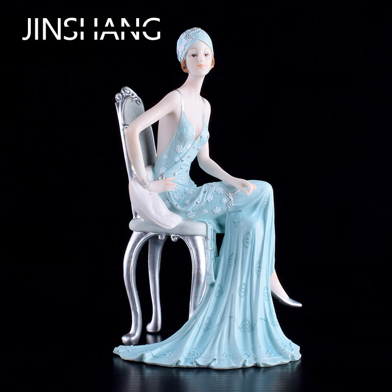 欧式女郎美女摆件家居装饰品客厅酒柜创意人物摆设 结婚生日礼物