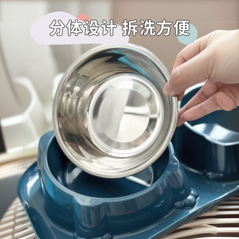 不锈钢猫碗双碗狗狗食盆防打翻防漏食猫咪喝水喂食碗狗盆宠物用品,宠物/宠物食品及用品,猫狗碗/慢食碗,淘宝优惠券,粉丝福利购,淘宝优惠卷