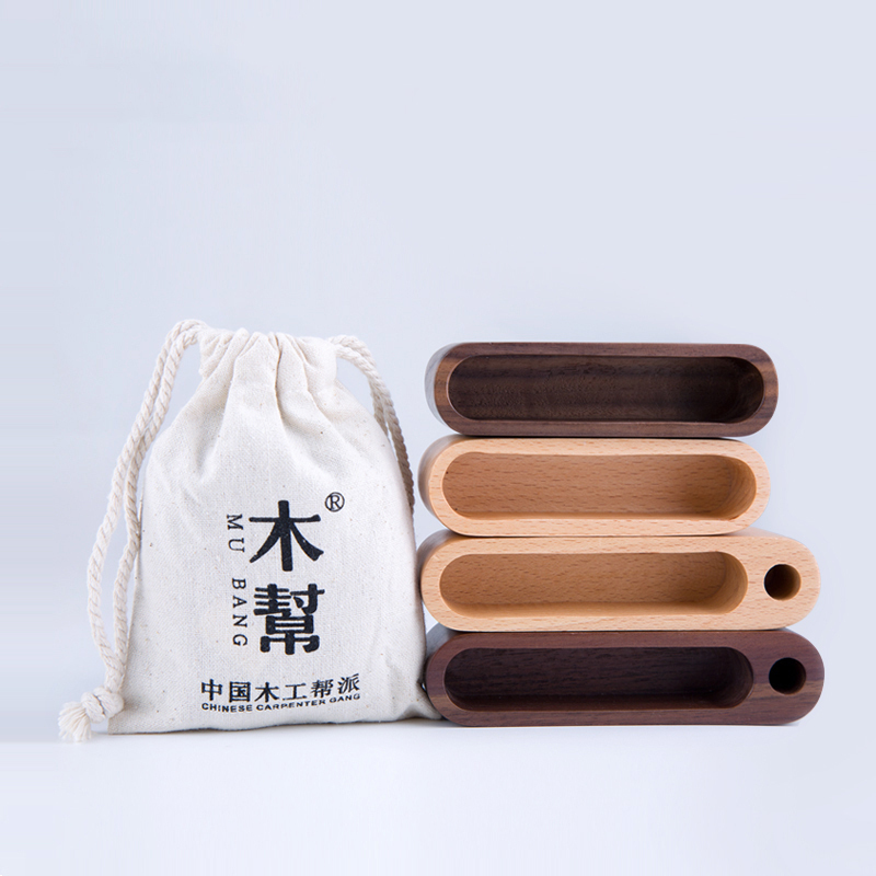 实木桌面收纳名片盒前台创意高档木质名片架子摆台男名片夹名片座