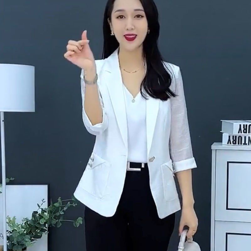 小西装外套女2022春秋新款时尚气质短款网红休闲舒适洋气女士西服