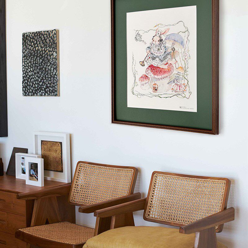 爱丽丝梦游仙境系列水彩户玄关客厅沙发背景墙高级餐厅装饰画挂画