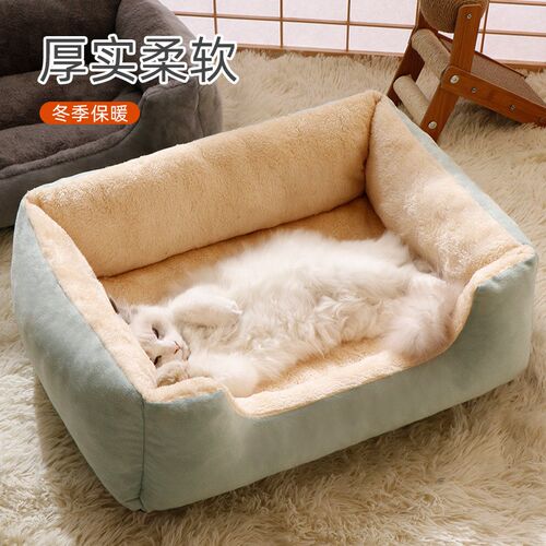 冬季保暖猫窝耐咬四季通用狗窝冬天中大型犬半封闭猫屋防寒宠物窝