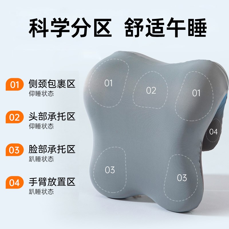 午睡枕办公室椅头枕趴睡午休枕头工位多功能仰睡靠枕学生椅背颈枕