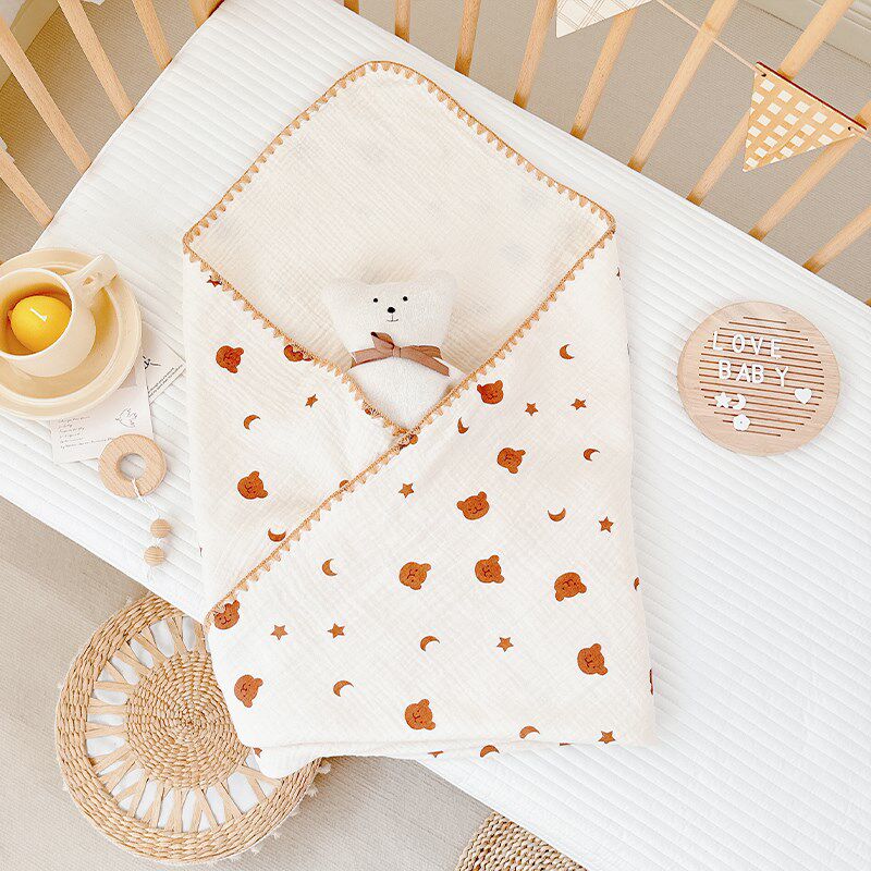 新生婴儿包单春夏款纯棉纱布春季抱被初生宝宝包巾被襁褓产房用品
