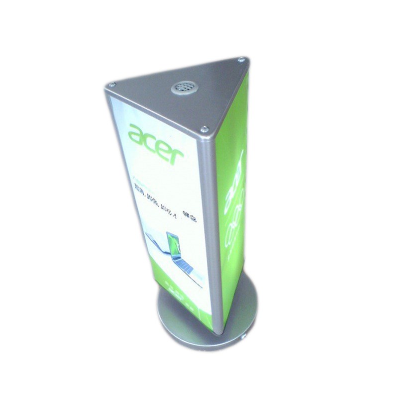 三面旋转灯箱立式LED发光广告牌柜台定制画面手机维修店全自动转