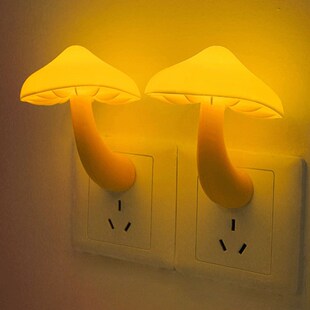 特暗小夜灯床头卧室睡眠灯光控感应暖色灯微弱昏暗弱光微亮氛围灯