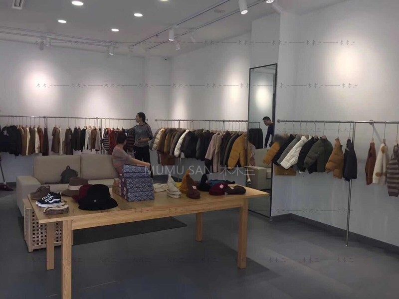服装店悬挂展示架上墙壁挂式衣服架子男女装童装店正侧挂陈列货架