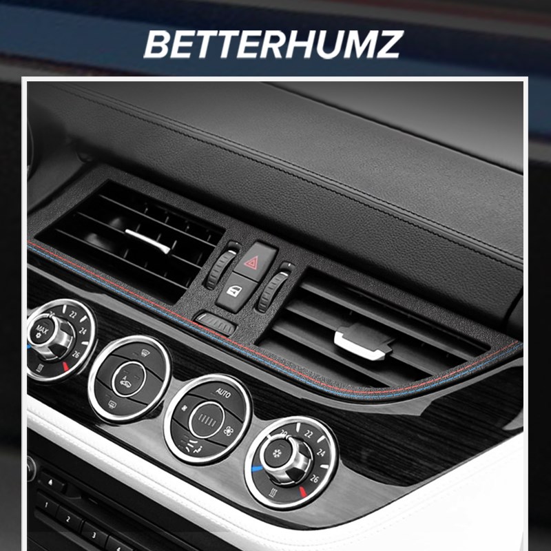 适用于宝马Z4改装翻毛皮中间出风口装饰贴件E89内饰面板汽车配件