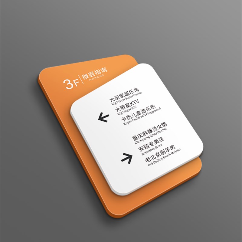 楼层索引牌指示牌医院大厅引路牌导引牌创意亚克力酒店楼层指引牌