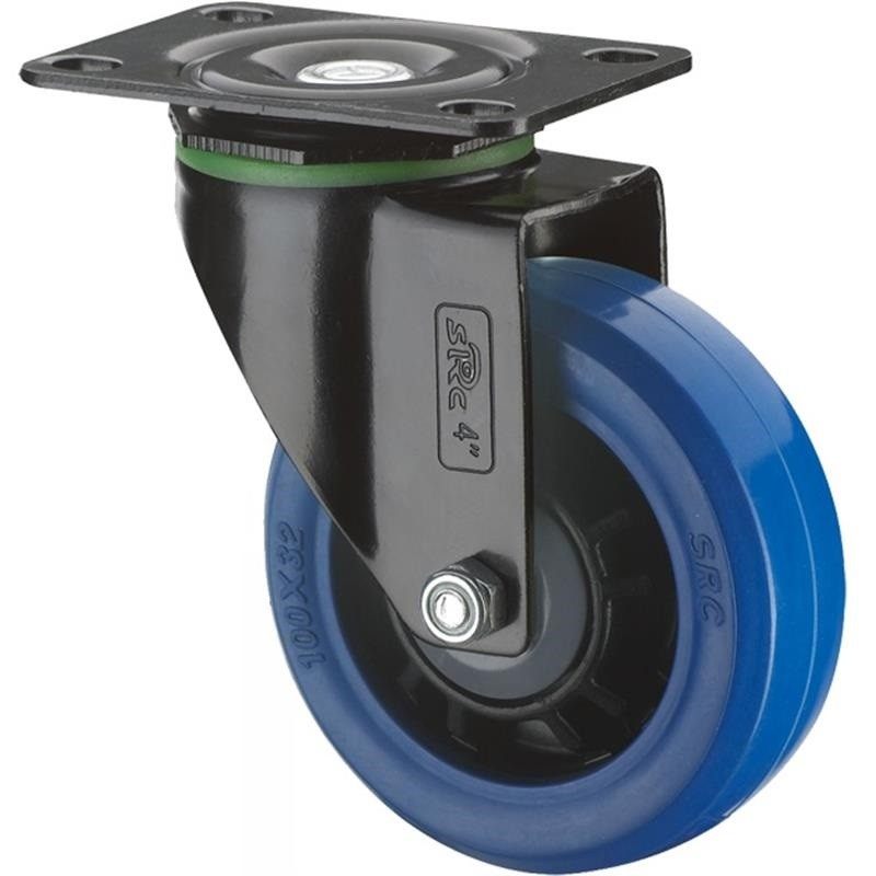 SRC向荣脚轮2.5寸3寸4寸5寸万向轮橡胶轮子静音耐磨推车轱辘滑轮