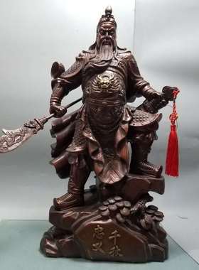 纯铜关公像摆件 家居供奉财神爷乔迁开业关羽关二爷武财神像