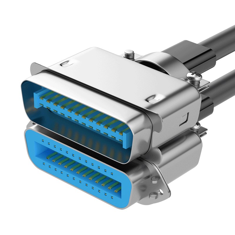 浮太57系列大cn14/24/36/50公对公对母连接线cn36P延长线打印机线