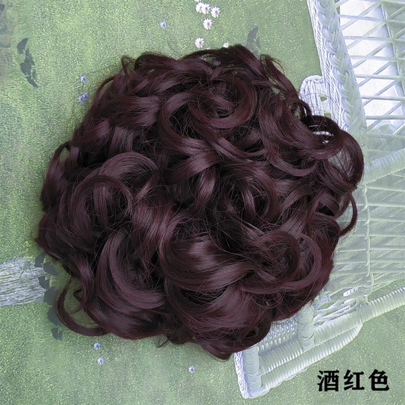 盘头拉花包 卷发包 盘发假发 复古盘头造型