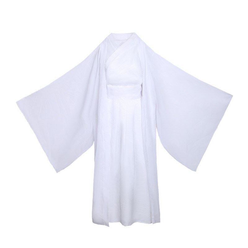汉服女夏白色小龙女白娘子古装学汉服半身裙