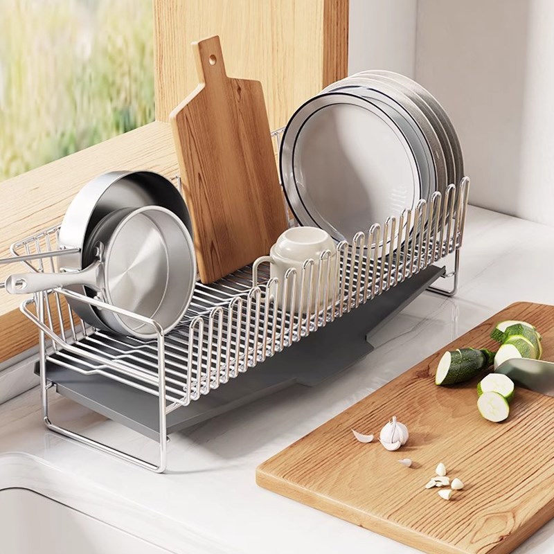 304不锈钢厨房晾碗架沥水架家用窄边超窄多功能碗筷碗盘子收纳架